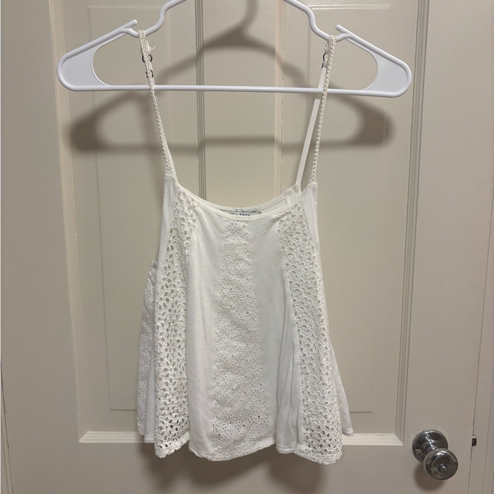 American Eagle Outfitters white lace tank top